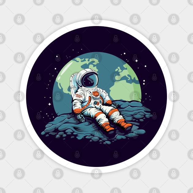 Moon Day, Astronaut on the Moon Magnet by HolidayBug